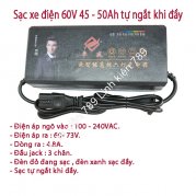 Sạc xe điện 60V 45-50Ah 5 bình 60-73V 4.8A tự ngắt khi đầy